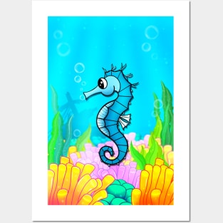 Cute Seahorse Posters and Art